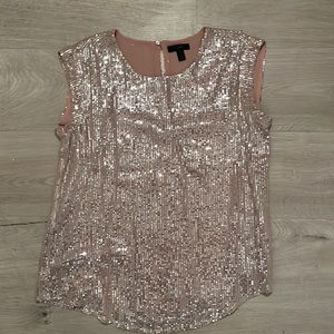 J.Crew Rose Sequin Top Sz 6